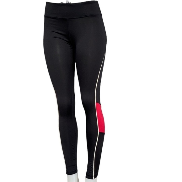 Forever 21 Leggings Black Red Size M/L - Picture 1 of 8